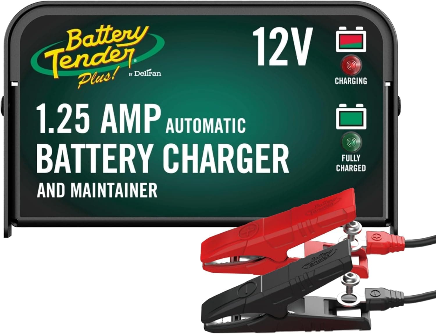 Battery Tender Plus 12V 1.25 AMP Car & Motorcycle Battery Charger and Maintainer, Float Charge for Automotive, and ATVs