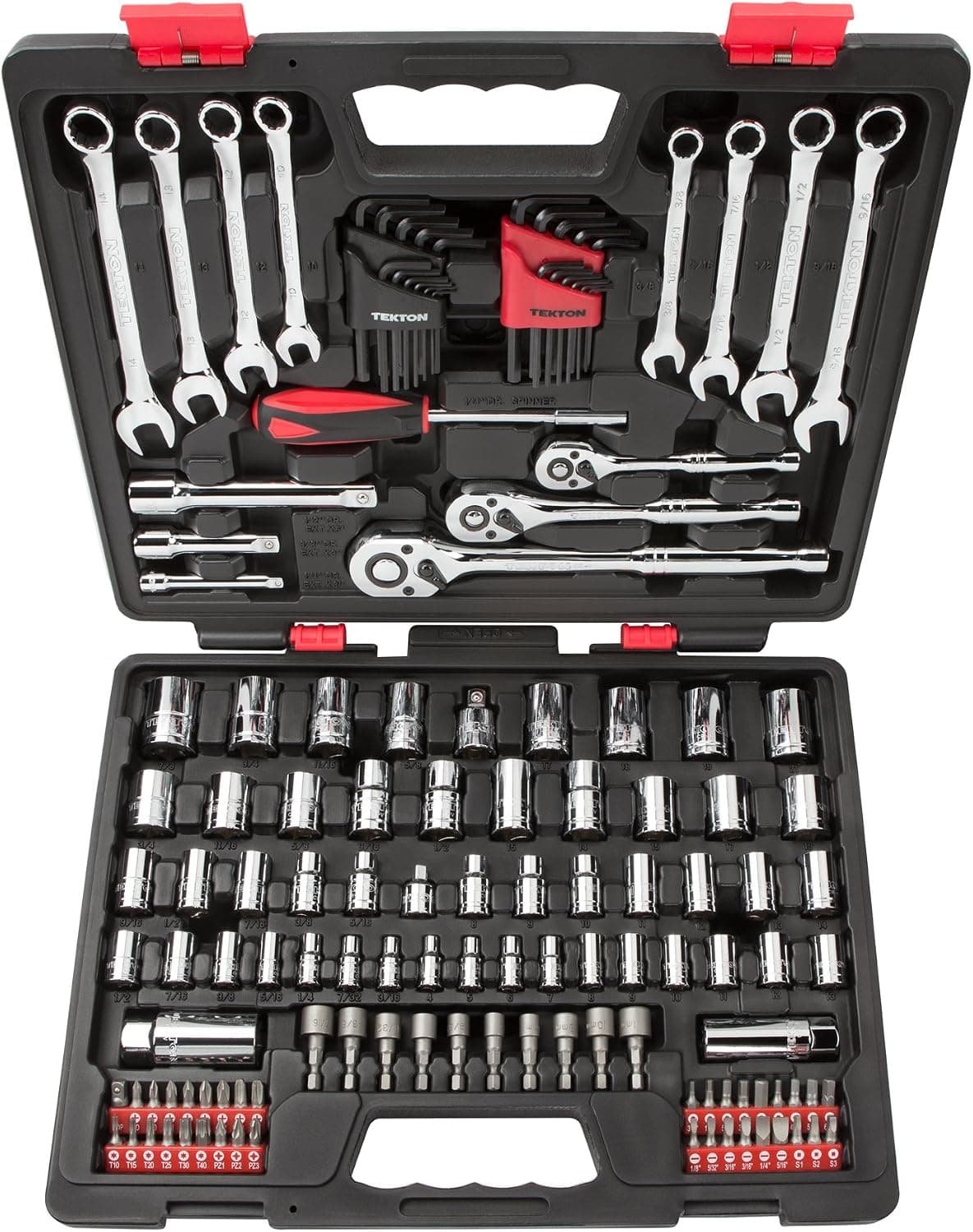 TEKTON 1859 Wrench, Socket and Screwdriver Bit Tool Set, 135-Piece