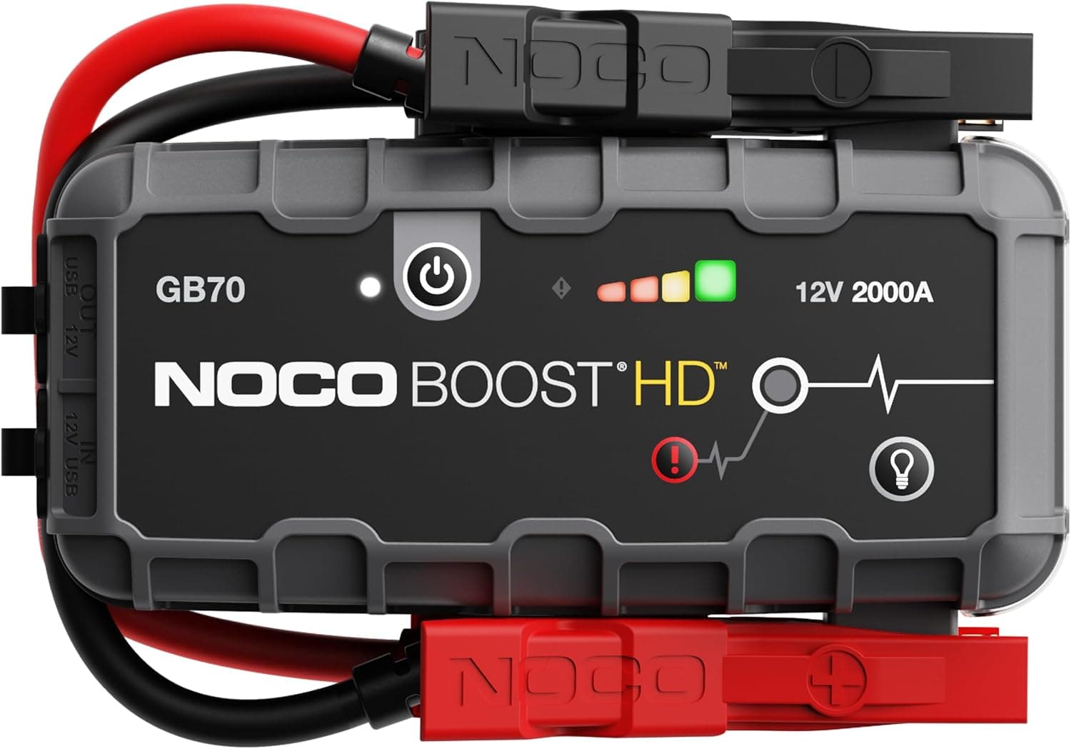 NOCO Boost GB70 2000A UltraSafe Jump Starter, 12V Lithium Battery Booster Pack, Portable Jump Box, Power Bank & Jumper Cables, for 8.0L Gas and 6.0L Diesel Engines