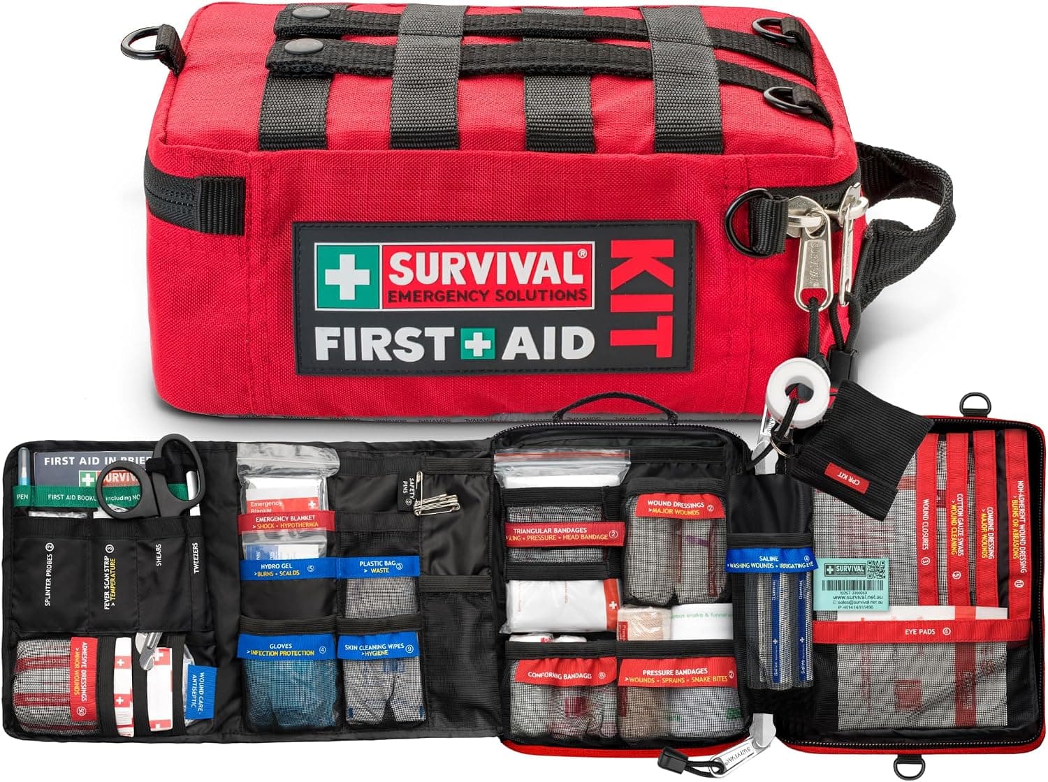 SURVIVAL Workplace/Home First Aid Kit USA - Premium Kit, 152 Pieces