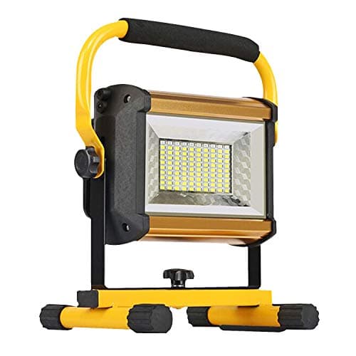 OTYTY 8000LM 100W Rechargeable Portable LED Work Light with Stand [100LEDs,1000W Equivalent], Waterproof LED Flood Lights for Camping Car Repairing Workshop Job Site Lighting