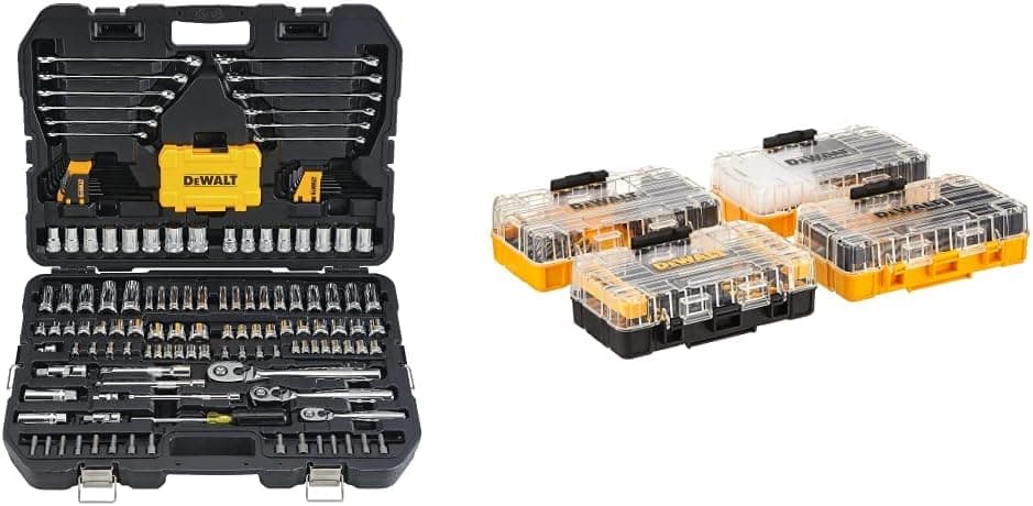 DEWALT Mechanics Tools Kit (DWMT73803) and Screwdriver & Drill Bit Set (DWA2FTS100)