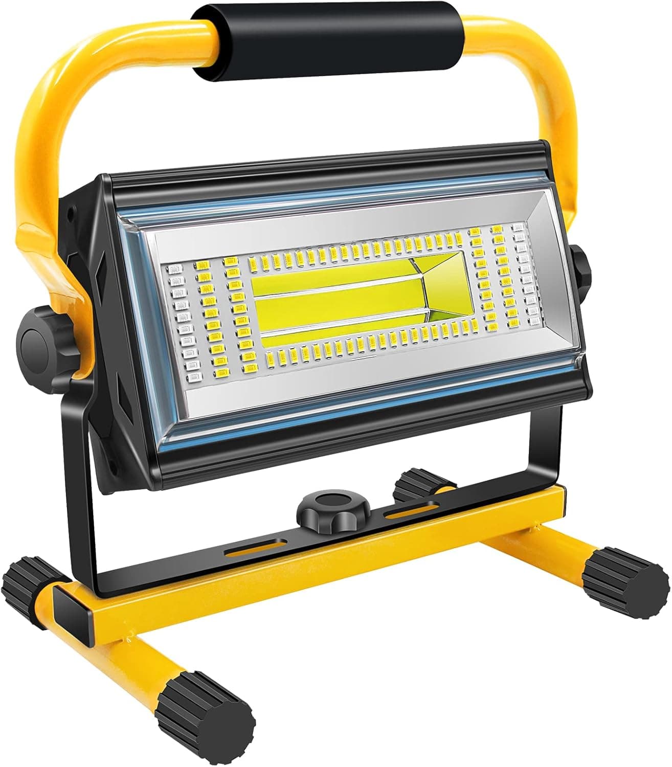 Tresda 100W COB Rechargeable Work Light, 7000LM Cordless LED Work Lights, Waterproof Portable Flood Light with Stand