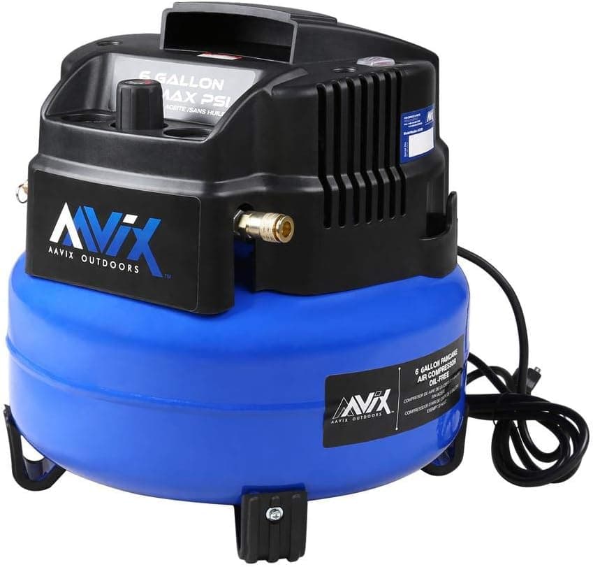 6 Gal. Portable Electric 150 psi Oil-free Pancake Air Compressor