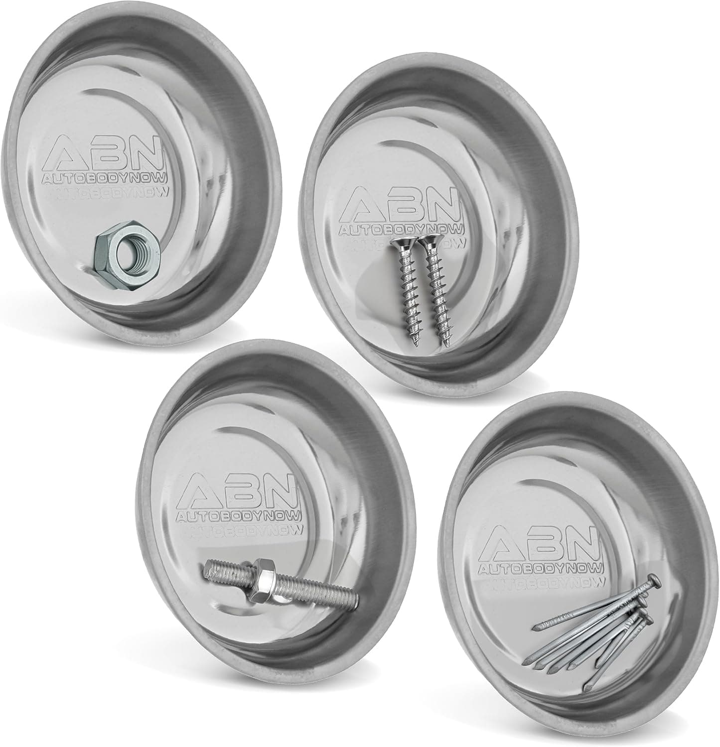 ABN Magnetic Tool Tray, 4pk Magnetic Parts Bowl