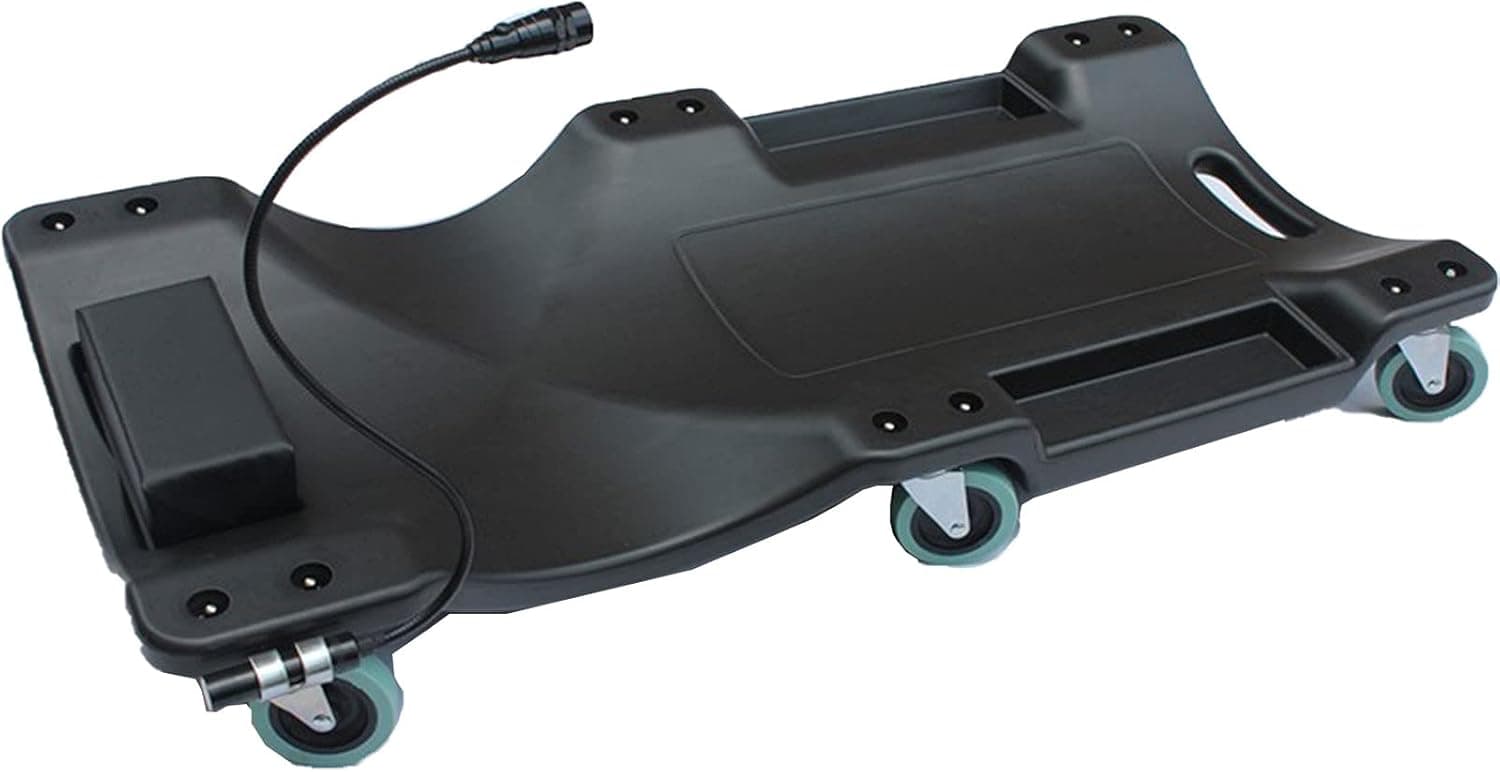Rolling Mechanics Car Creeper, Workshop Garage Rolling Board with Universal Wheel (Black)