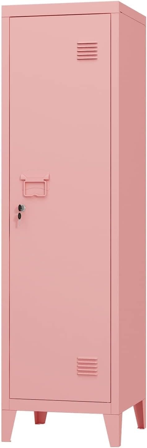 MIOCASA Metal Cabinet Home Office Storage Cabinets with Doors and Shelves, Lockable File Cabinet Coat Lockers