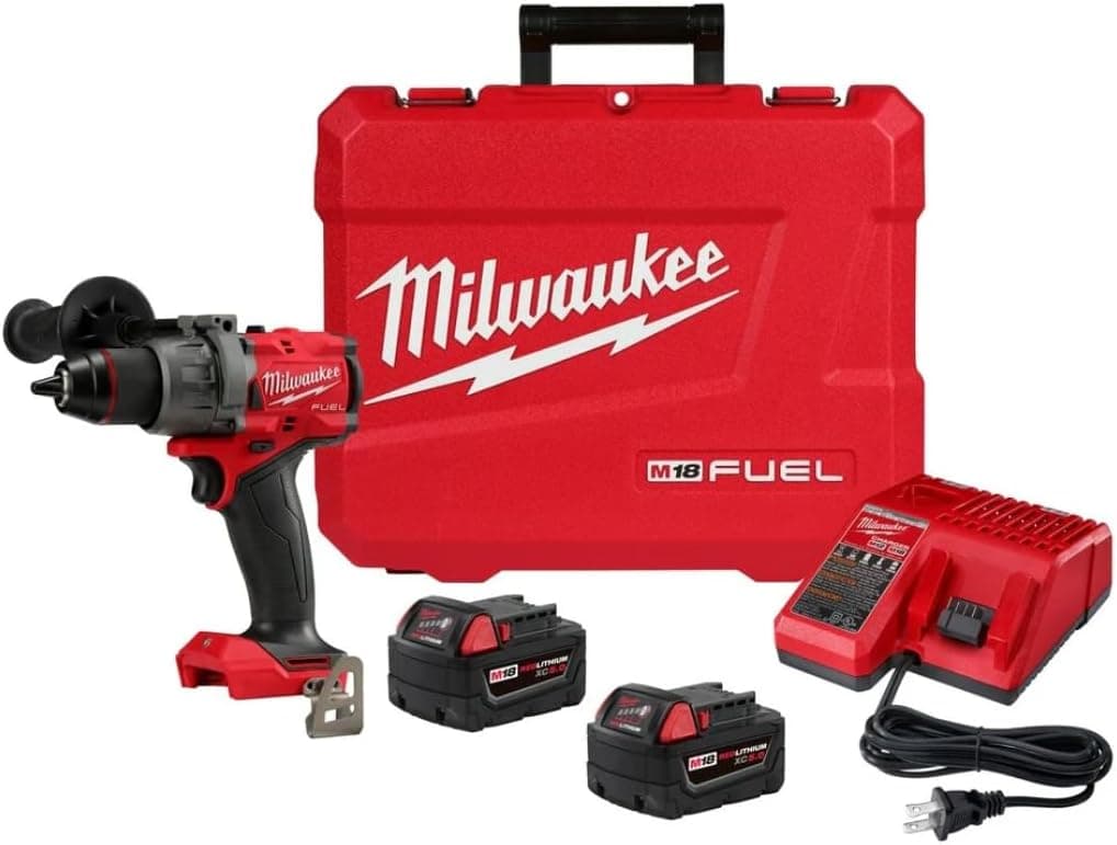 Milwaukee M18 FUEL 1/2 in Cordless Drill/Driver Kit 18V Brushless with Auto Stop