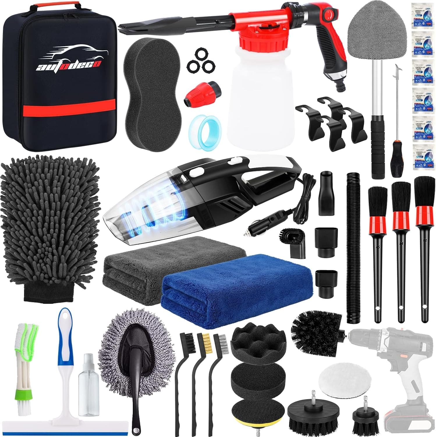 AUTODECO Car Cleaning Handheld Complete Detailing Kit