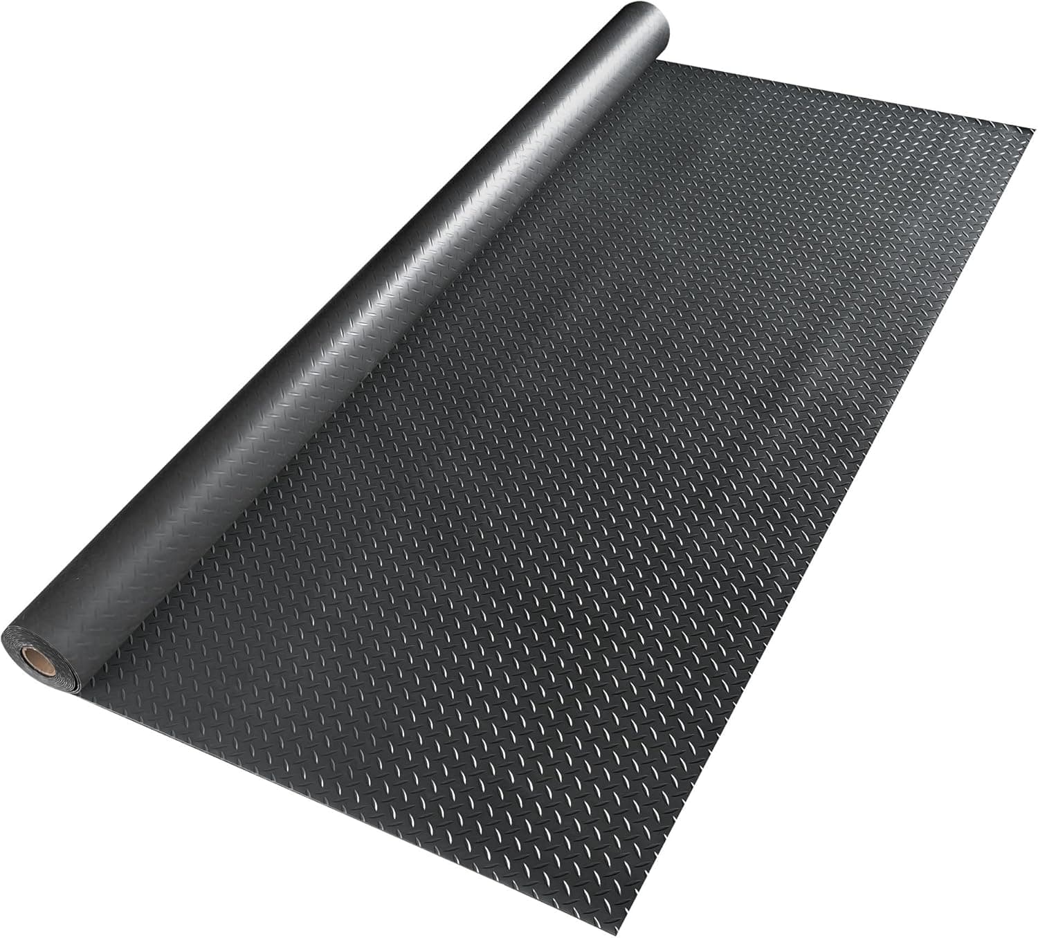 Yescom Garage Floor Mat Roll Diamond Car Parking Protect Cover Trailer PVC, 19x6.5 Ft 3mm Thick