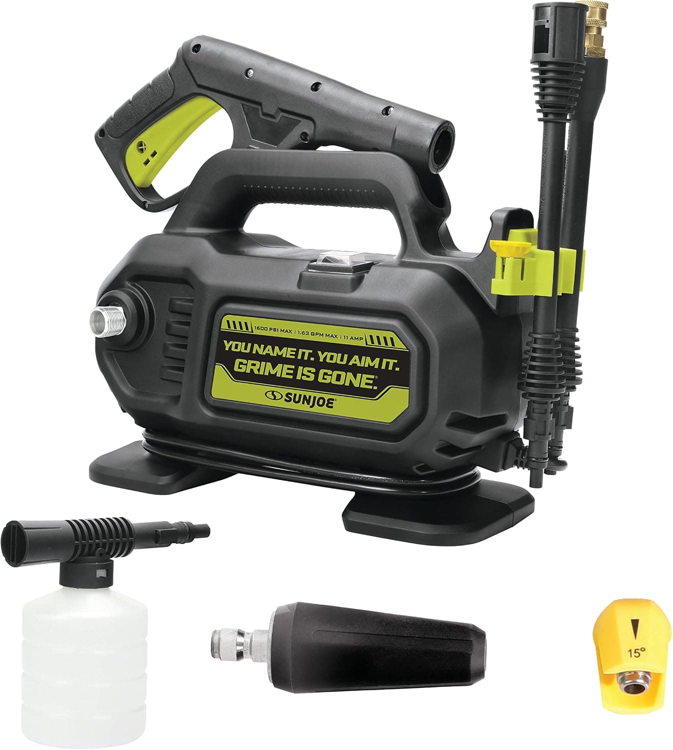 Sun Joe SPX160E-MAX Electric Pressure Washer w/ Foam Cannon & Spray Nozzle, 11-Amp