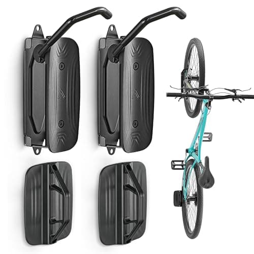 monTEK Swivel Bike Wall Mount, Bike Hangers for Garage, 2 Pack | Heavy-Duty Vertical Wall Bike Storage Rack Swivels 150° to Save Space; Holds 66 lb Each and fits Tires up to 3.54 in Wide