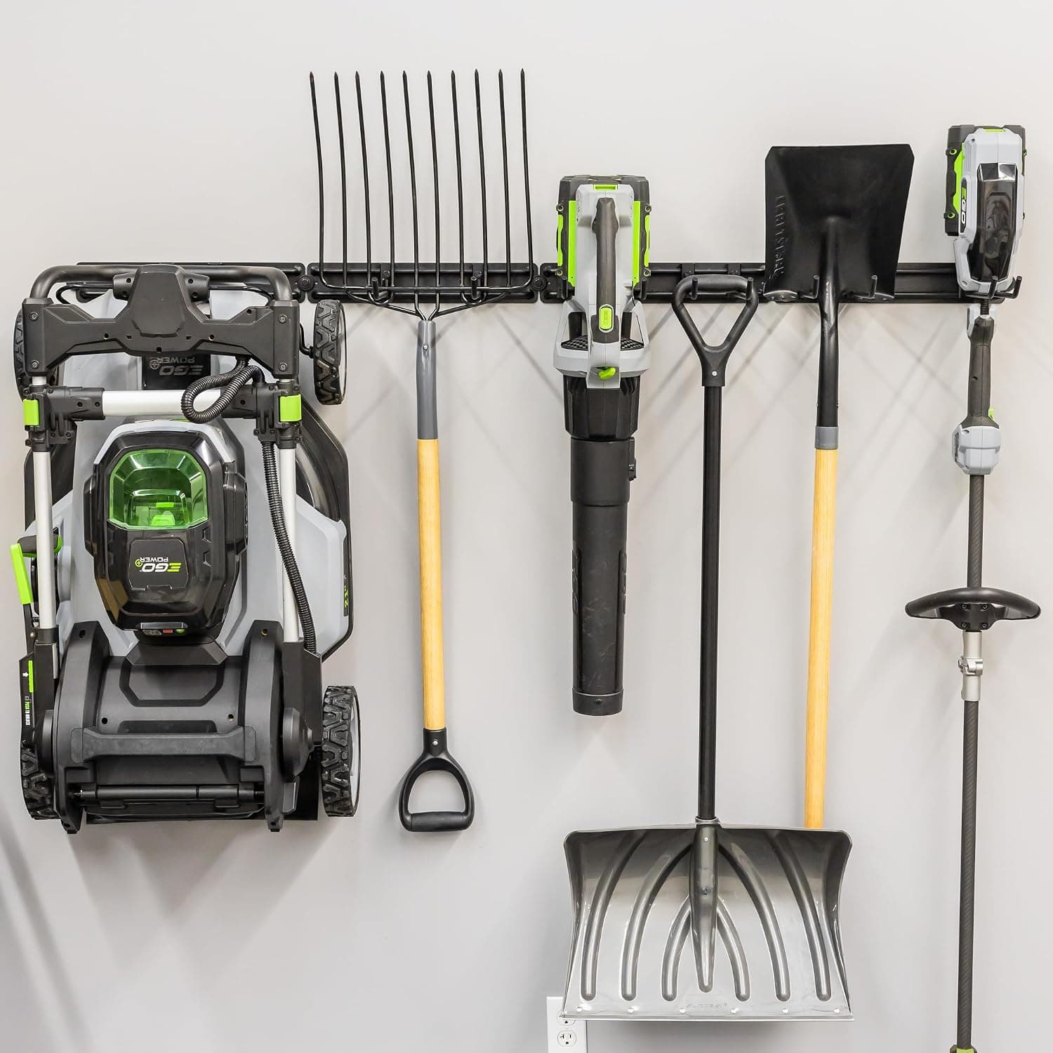 StoreYourBoard Garage Tool Organizer Wall Mount, Heavy Duty Garage Wall Organizer, Broom Holder Wall Mount for Gardening & Yard Tools, 64" Holds 600 lbs