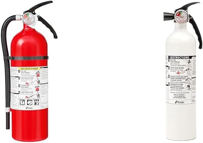Kidde Fire Extinguisher for Home, Garage & Workshop, 3-A:40-B:C, 8.85 Lbs. & Wall Mount & Kitchen Extinguisher