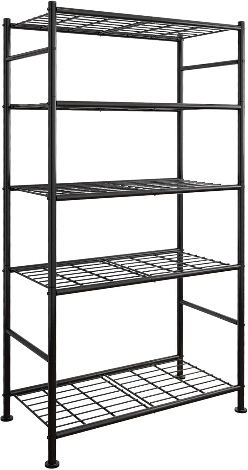 Sakugi Storage Shelves 5 Tier Shelf Organizer, Heavy Duty Garage Shelving Unit with Leveling Feet, 33"x12.6"x72"