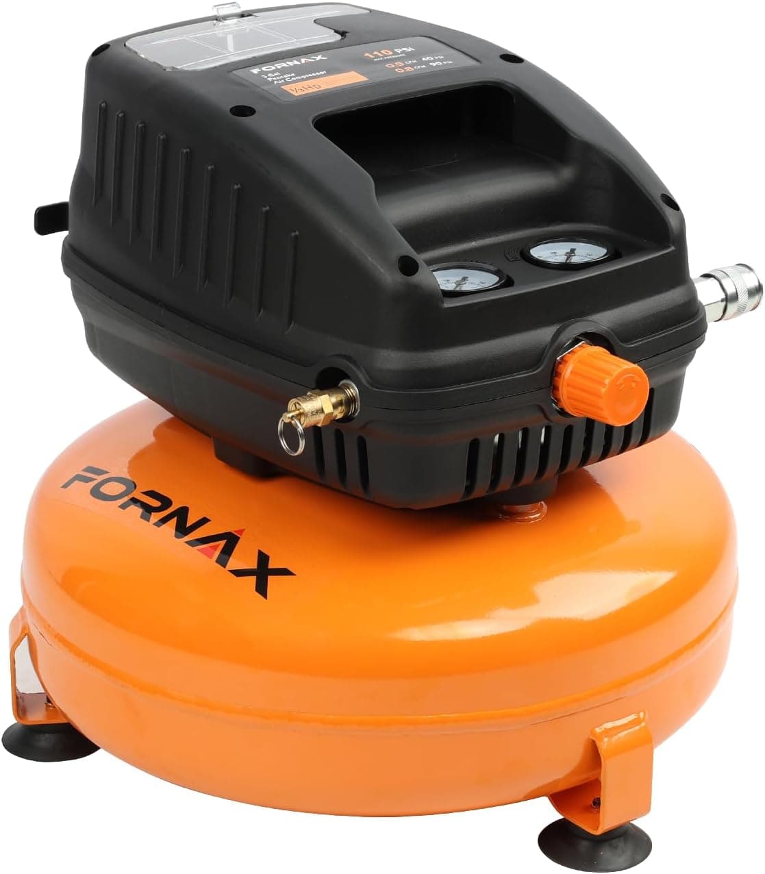FORNAX Pancake Air Compressor, 3 Gallon, 110 PSI Portable, Oil Free