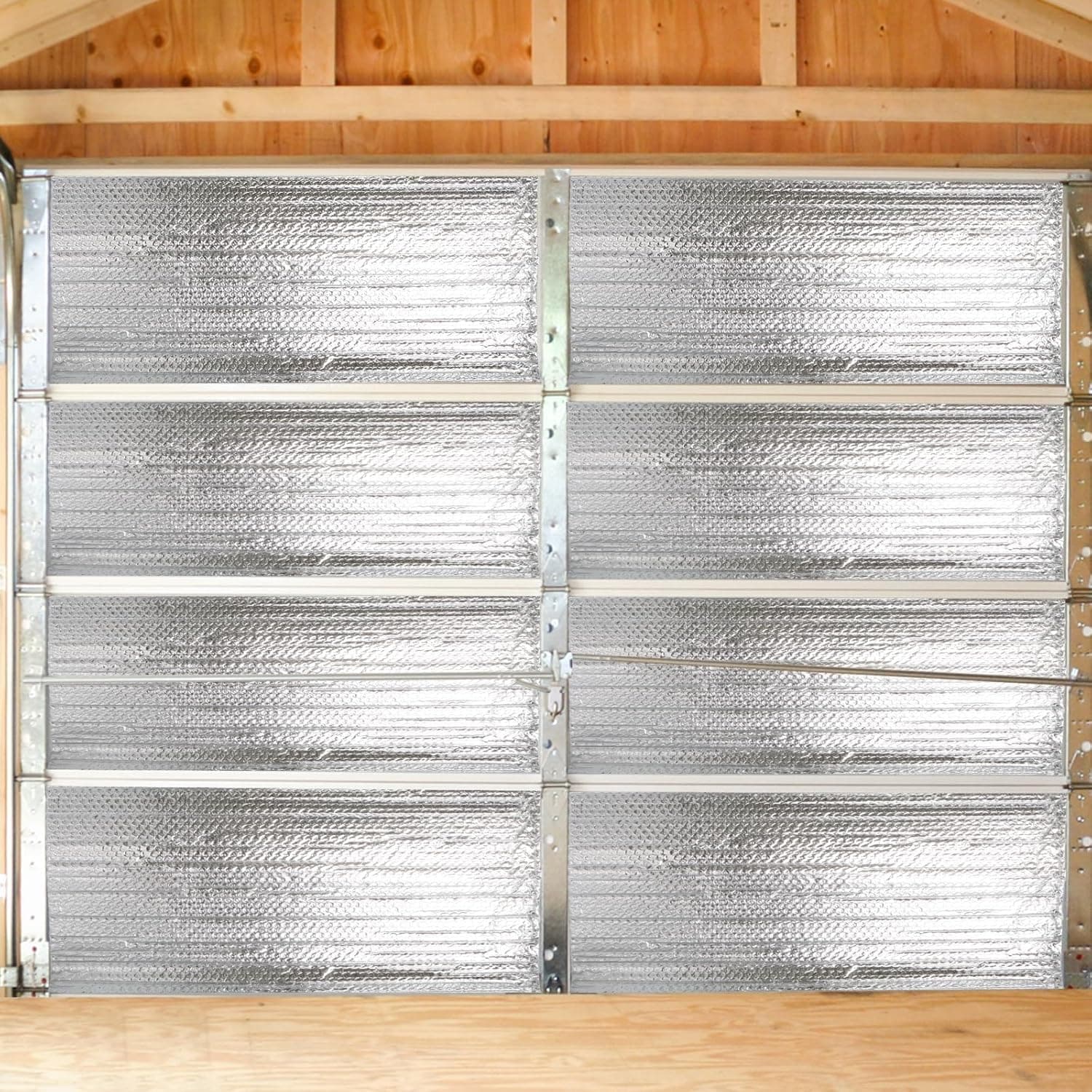 Hoqqf Garage Door Insulation Kit, 8 Pcs 54 x 20.5 Inch Reflective Aluminum Radiant Barrier Panels