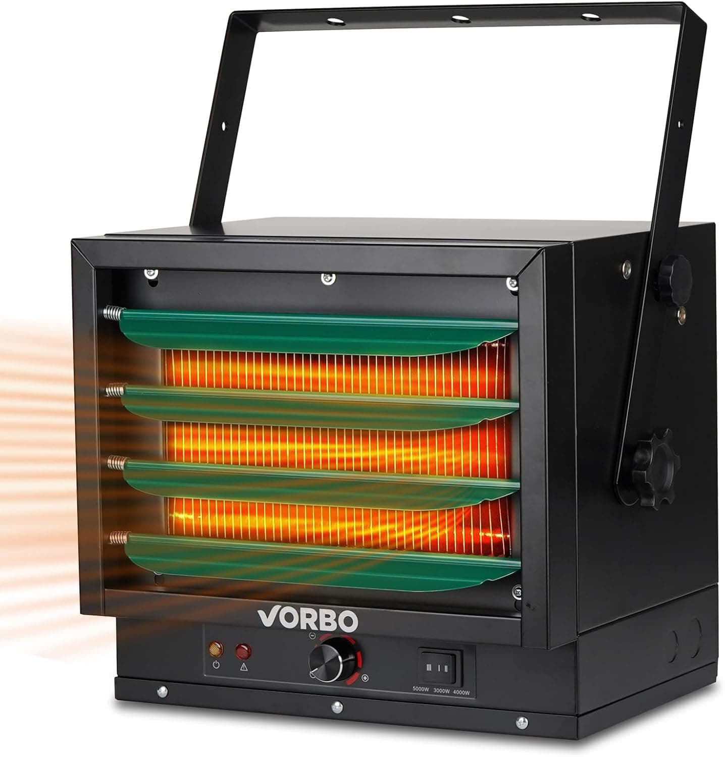 VORBO 5000 Watt Garage Heater for Indoor Use, 240V Ceiling Mount with Thermostat, Hardwired