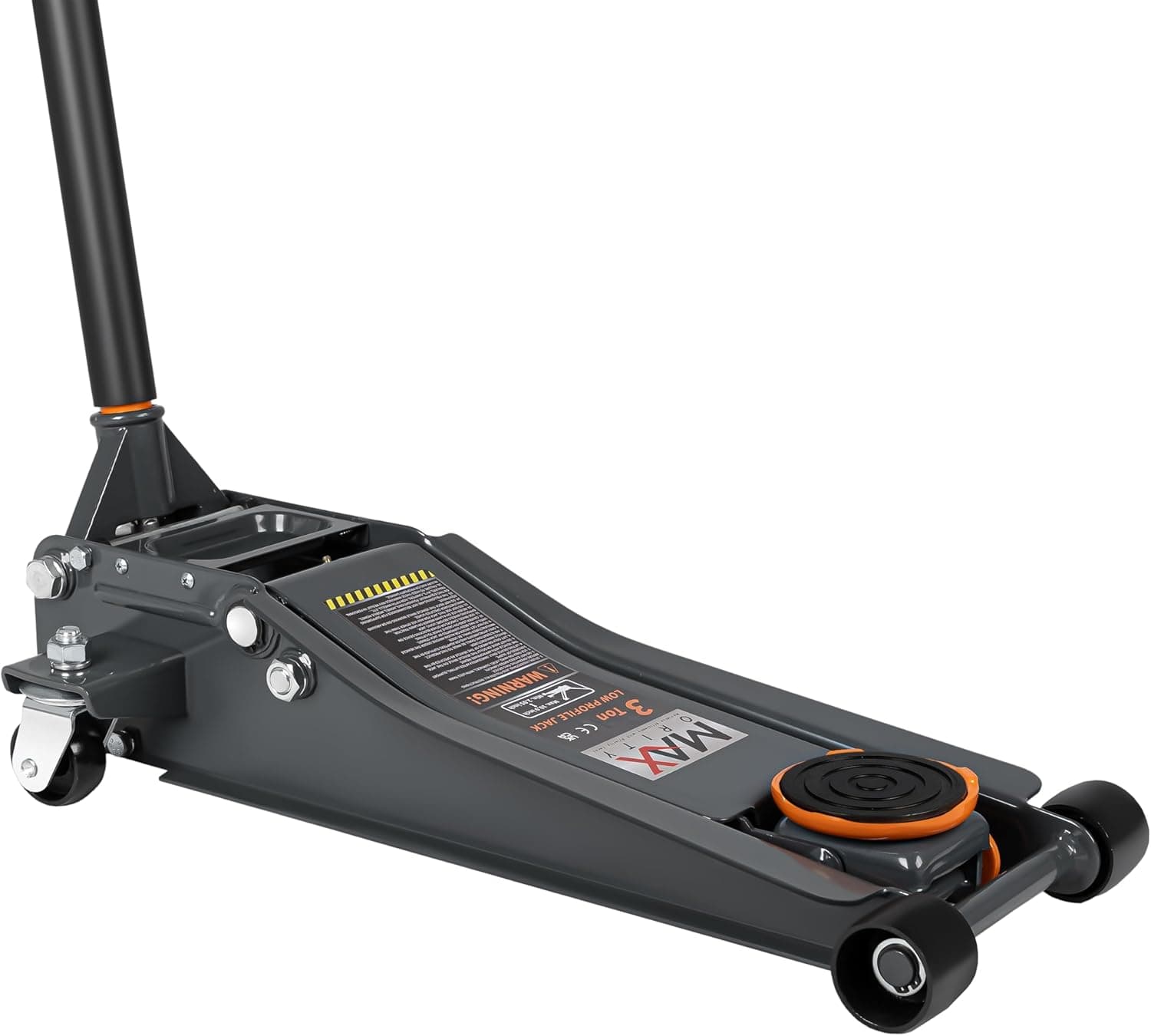 Maxority 3-Ton (6600lbs) Low Profile Hydraulic Heavy-Duty Steel Floor Jack, Dual Pistons