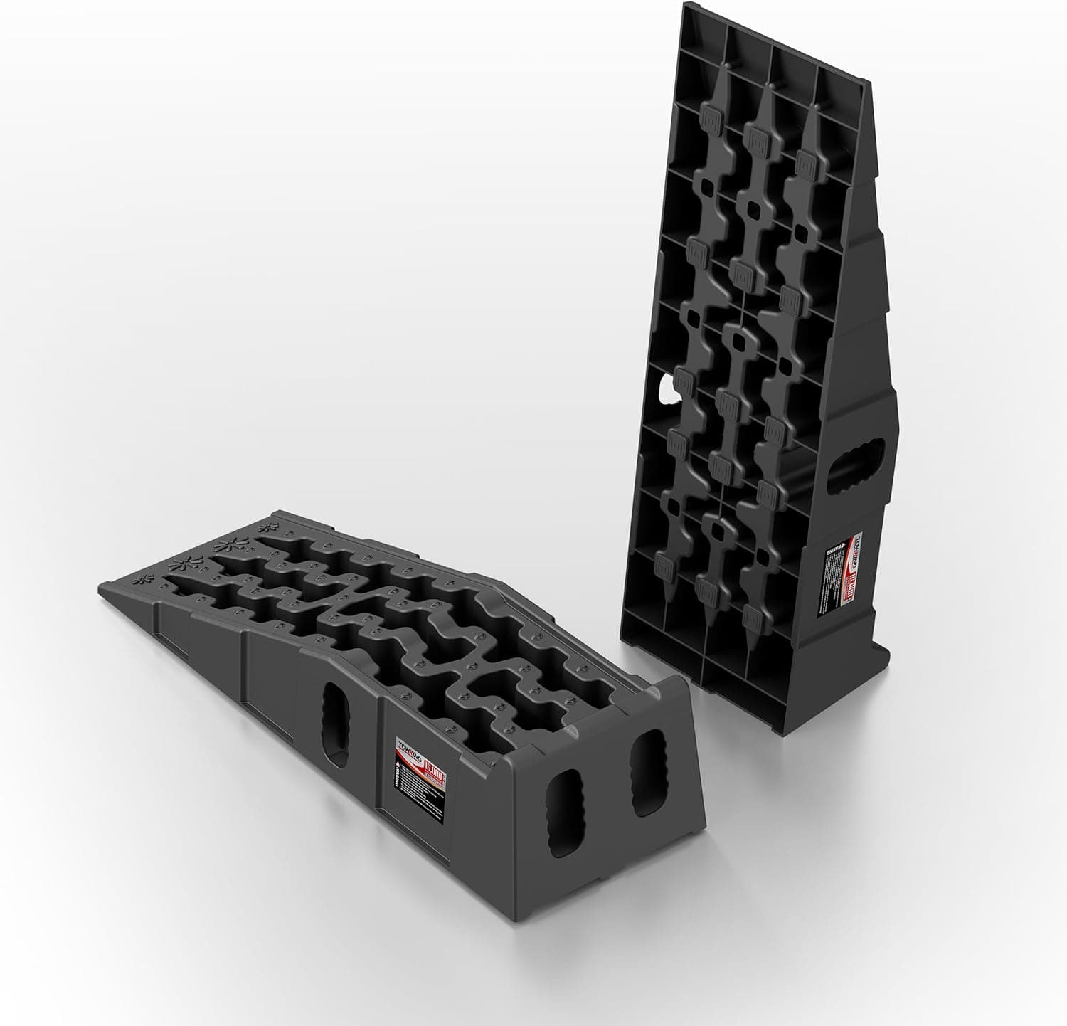 16000lbs Heavy-Duty Vehicle Service Ramps - 1 Pair High-Lift Tire Ramps for Trucks & SUVs