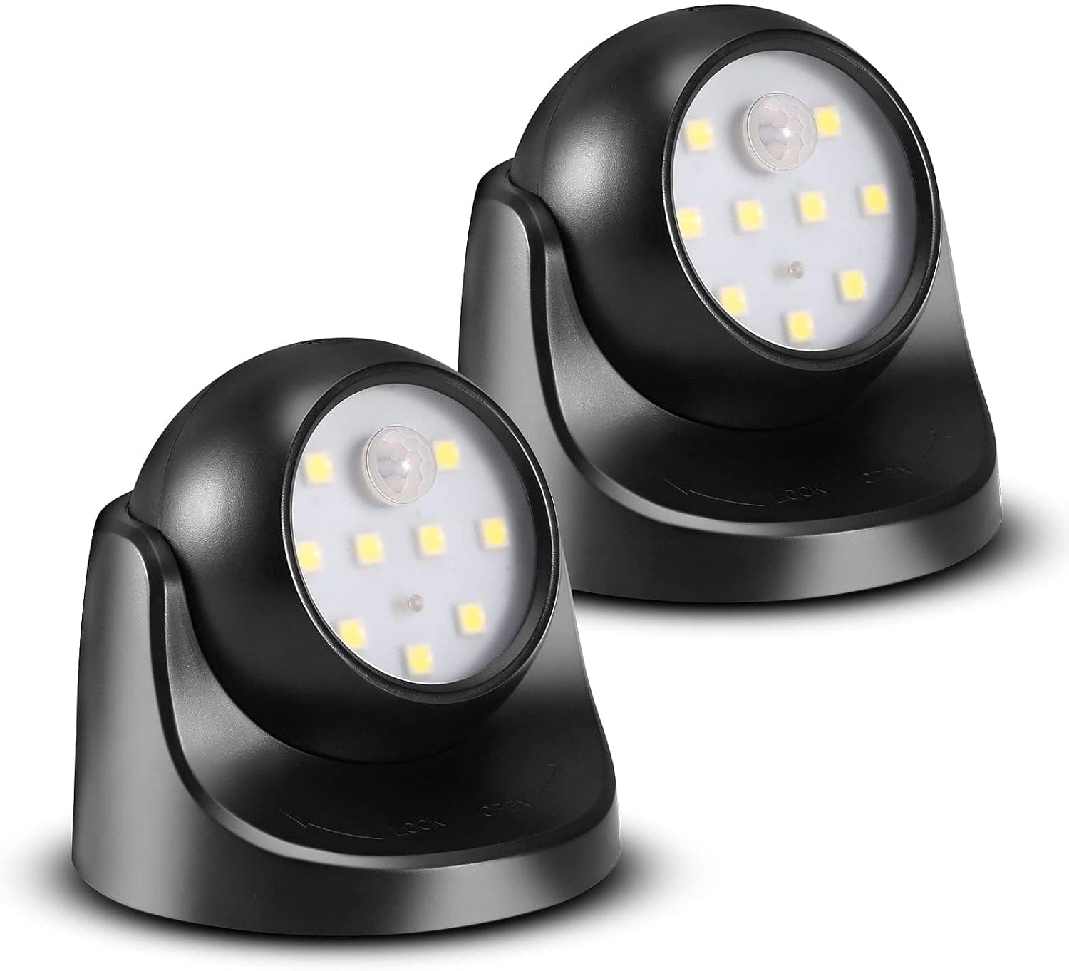ProGreen 6000K Battery Motion Sensor Light Outdoor Waterproof Wireless LED Wall Light Auto On/Off, 2 Pack Cool White