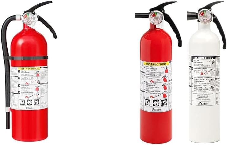 Kidde Fire Extinguisher for Home, Garage & Workshop, 3-A:40-B:C, 8.85 Lbs. plus Kitchen Extinguisher 2 Pack