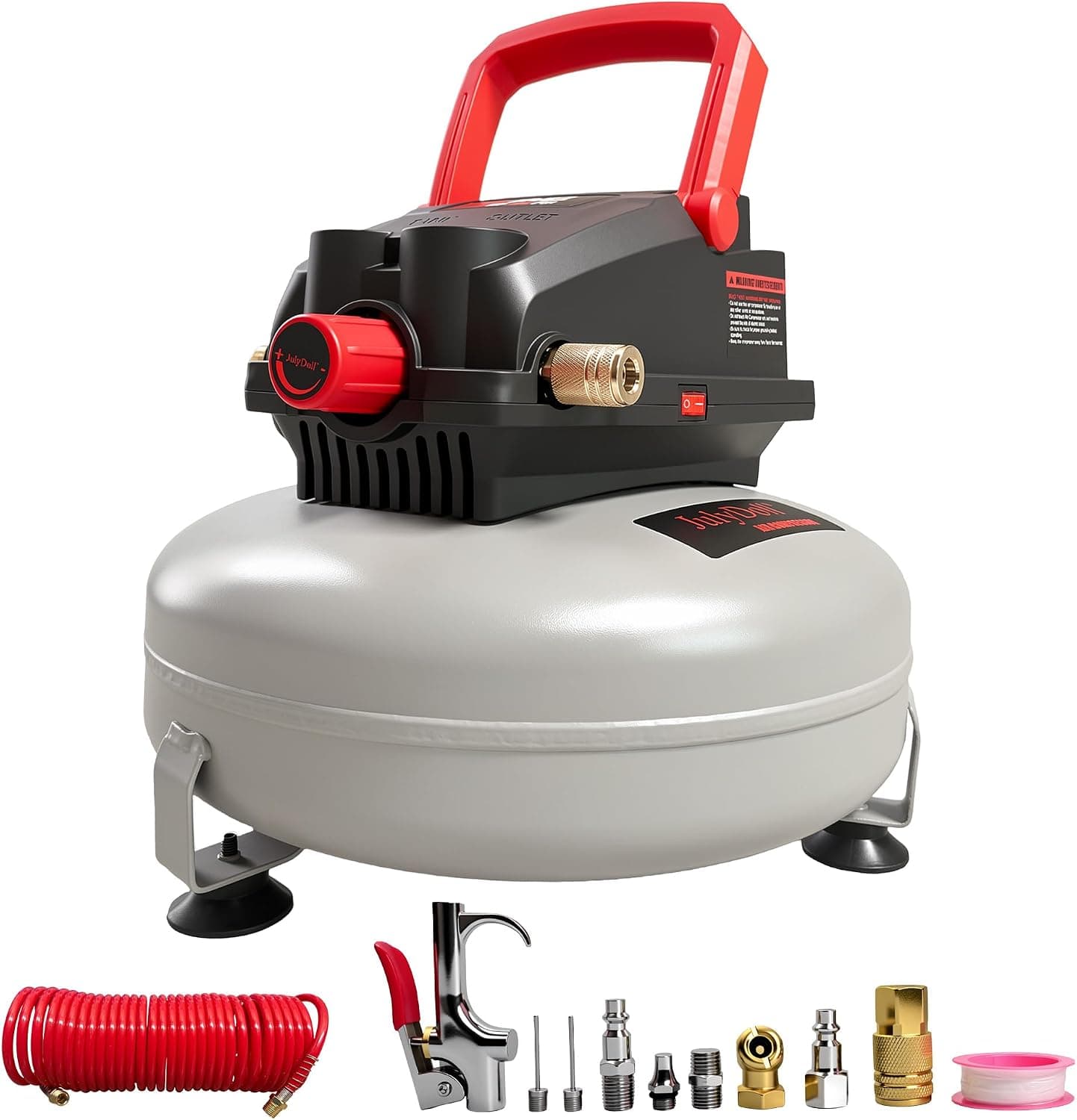 3 Gallon Pancake Air Compressor, 120V 0.5HP, Max 110PSI, Portable Compact for Home, Garage & DIY